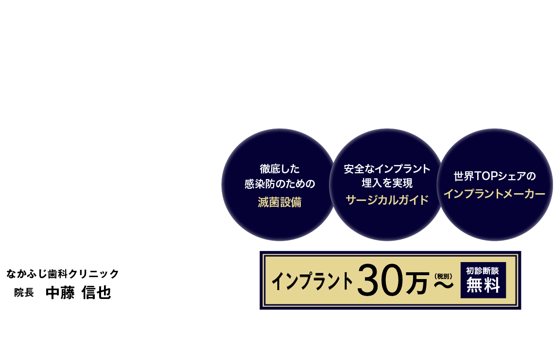 安全性を最大限に考慮したインプラント治療